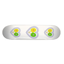 YG Ping Pong Flower Heart Skate Board Deck