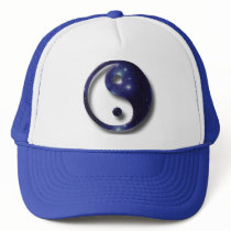 Yin and Yang Universe Symbol Mesh Hats