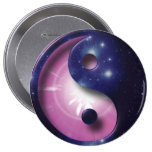 Yin and Yang Universe Symbol Pinback Buttons