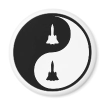 Yin Yang Aerospace Engineering Fridge Magnets