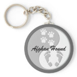 yin yang afghan hound key chain