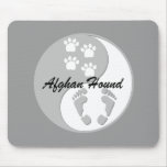 yin yang afghan hound mousepads