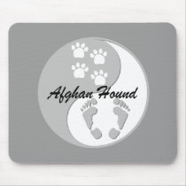 yin yang afghan hound mousepads