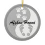 yin yang afghan hound ornament