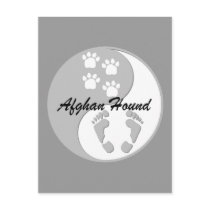yin yang afghan hound postcards