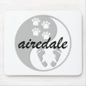 yin yang airedale mousepads