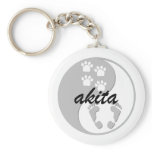 yin yang akita keychains