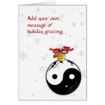Yin & Yang and Snowflakes Card