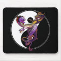Yin Yang and the Dragons Dance of Love Mousepad