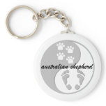 yin yang australian shepherd keychain