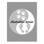 yin yang australian terrier post card