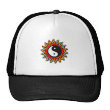 Yin Yang Balanced Sun Mesh Hat