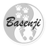 yin yang basenji sticker
