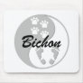 yin yang bichon mouse pad