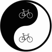 Yin Yang Bicycling Photo Cut Out