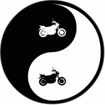 Yin Yang Biking Photo Cutout