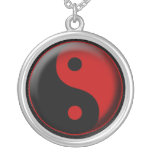 YIN YANG BLACK RED 3D PENDANT