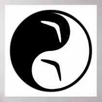 Yin Yang Boomerang Print