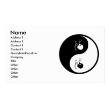 Yin Yang Bowling Business Card Template