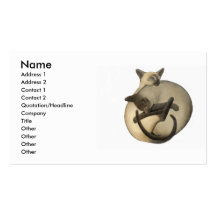 Yin Yang Cats Profile Card Business Card Templates
