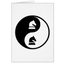 Yin Yang Chess Greeting Card