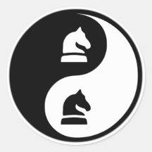 Yin Yang Chess Stickers