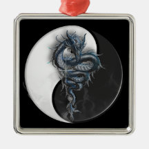 Yin Yang Chinese Dragon Ornament