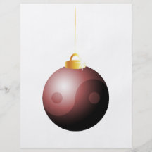 Yin Yang Christmas Ball in Red Full Colour Flyer