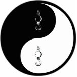 Yin Yang Crane photo sculptures