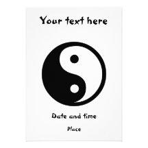 Yin Yang Custom Invitation