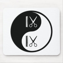 Yin Yang Cutting Hair Mouse Mats