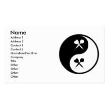 Yin Yang Darts Business Card Templates