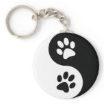 Yin Yang Dog Paws Key Chain