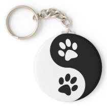 Yin Yang Dog Paws Key Chain