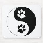 Yin Yang Dog Paws mousepads
