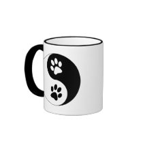 Yin Yang Dog Paws Mug