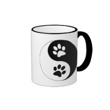 Yin Yang Dog Paws Mug