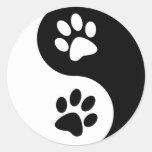 Yin Yang Dog Paws Sticker