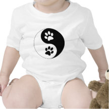 Yin Yang Dog Paws T Shirt