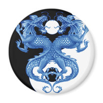Yin Yang Dragon 2 Refrigerator Magnets