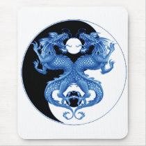 Yin Yang Dragon 2 Mousemat