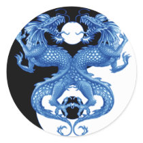 Yin Yang Dragon 2 Sticker