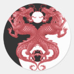 Yin Yang Dragon 3 Stickers