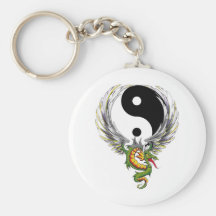 Yin Yang Dragon Key Chains