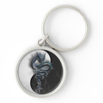 Yin Yang Dragon Keychain