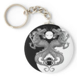 Yin Yang Dragon Keychains