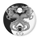 Yin Yang Dragon magnets