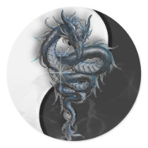 Yin Yang Dragon Sticker