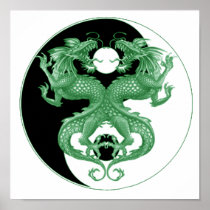 Yin Yang Dragons 4 Print