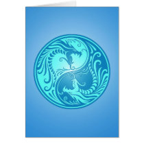 Yin Yang Dragons, light blue Card